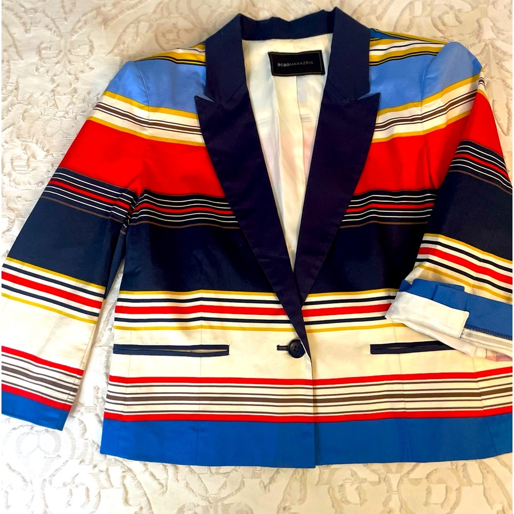 BCBGMAXAZRIA multi color blazer.
